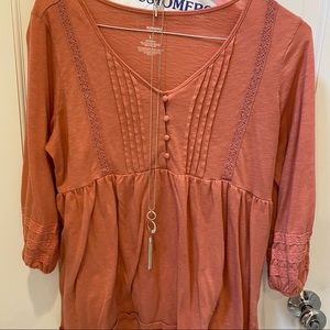 Sonoma maternity top, coral, Large